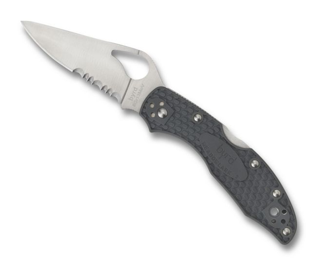 Spyderco Byrd Meadowlark2 Blue Frn Plainedge Folding Knife - Byrd