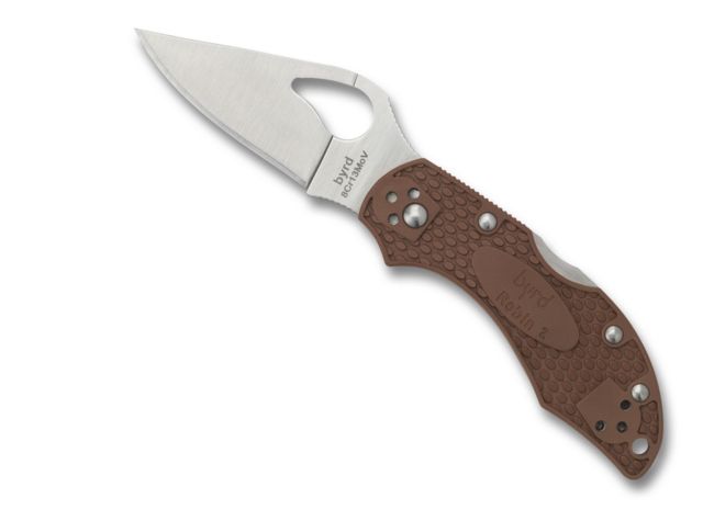 Spyderco Byrd Robin2 Blue Frn Plainedge Folding Knife - Byrd