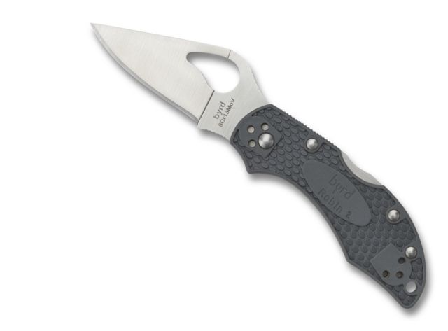 Spyderco Byrd Robin2 Blue Frn Plainedge Folding Knife - Byrd