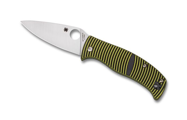 Spyderco Caribbean Folding Knife 3.7in LC200N Drop Point G10 Black/Yellow Handle