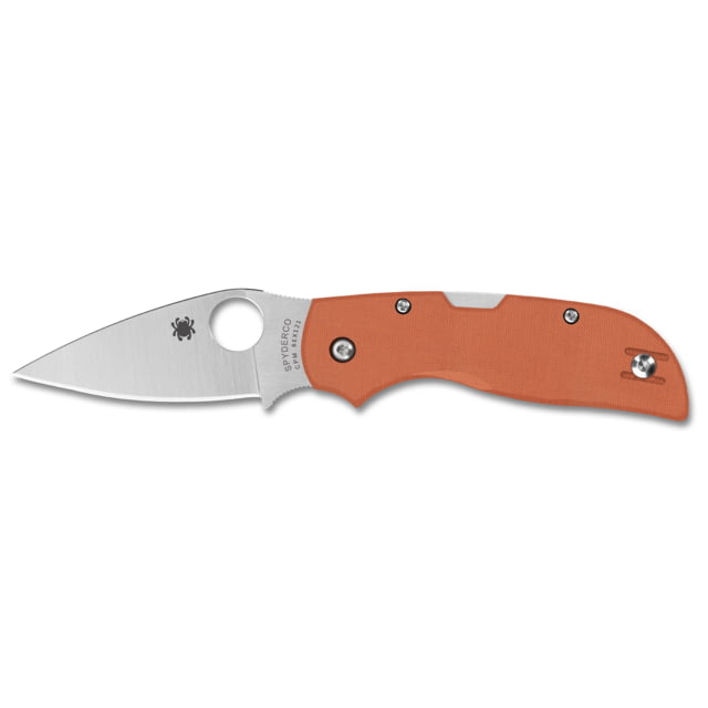 Spyderco Chaparral Folding Knife 2.8in CPM Rex 121 Leaf Blade Orange G10 Handle - Spyderco