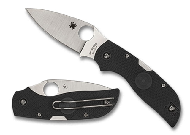 Spyderco Chaparral Folding Knife 2.8in CTS XHP Serrated Leaf Blade FRN Black Handle