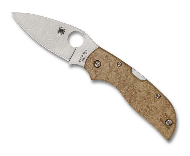 Spyderco Chaparral Folding Pocket Knife - 6.4in FRN Handle 2.79in Blade Birdseye Maple