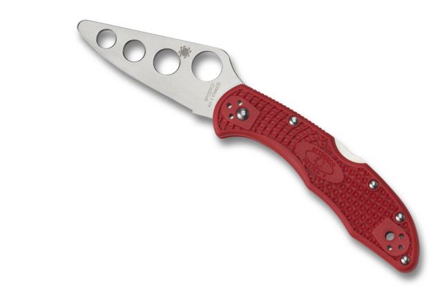 Spyderco Delica 4 Trainer Folding Knife Red FRN Handle - Spyderco