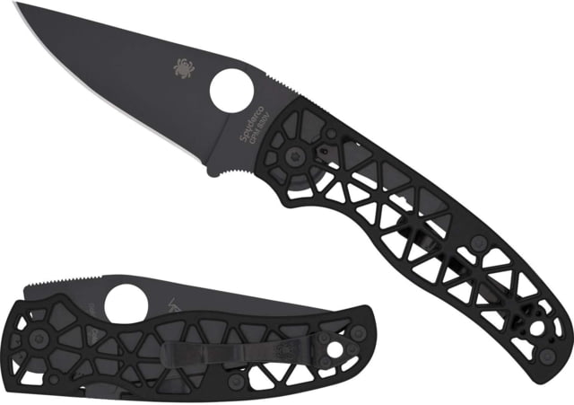 Spyderco Edgerati Folding Knives 3.57in CPM S30V Aluminum DLC Black - Spyderco