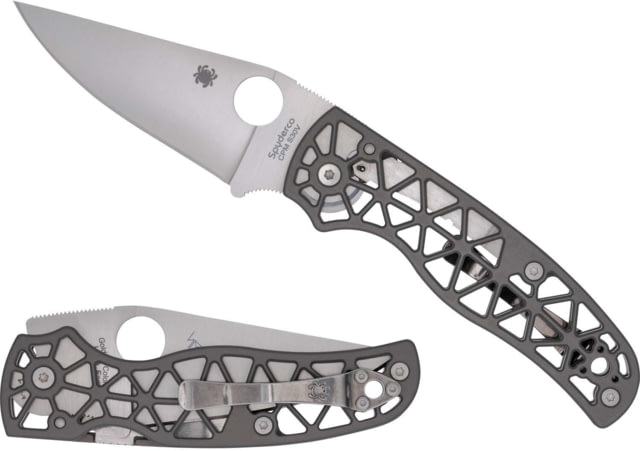 Spyderco Edgerati Folding Knives 3.57in CPM S30V Aluminum Satin Aluminum - Spyderco