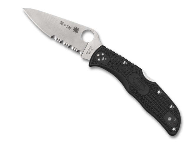 Spyderco Endela Lightweight Thin Red Folding Knife 3.4 in VG-10 Leaf Black