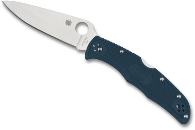 Spyderco Endura 4 Folding Knife 3.8in K390 Steel Leaf Blade FRN Blue Handle