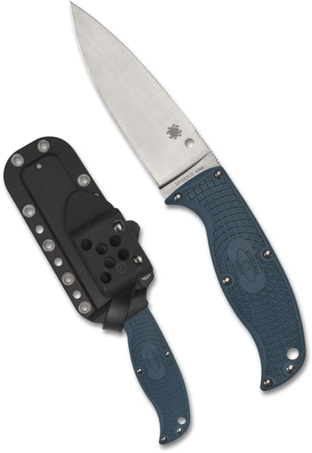 Spyderco Enuff 2 Fixed Blade Knife 3.95in K390 Steel Plain Edge Leaf Blade FRN Handle Black - Spyderco
