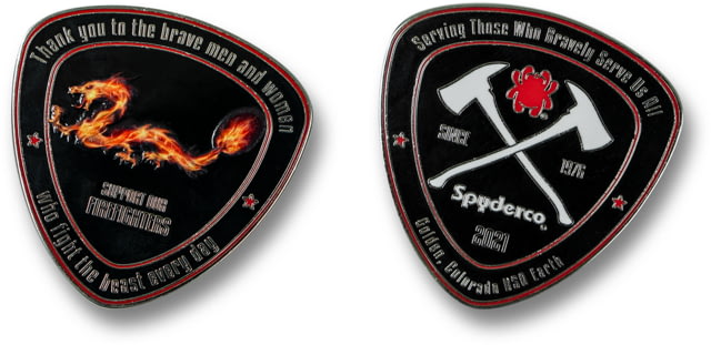 Spyderco Fire Dragon Coin 2021 Wildland Firefighter Foundation Black - Spyderco