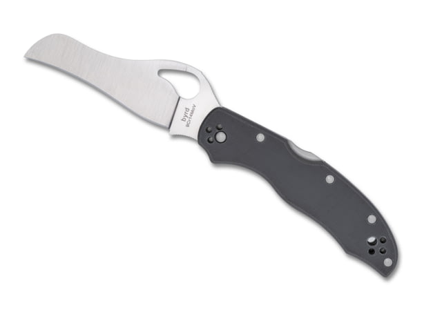 Spyderco Gooney Folding Knife 3.46in 9Cr14MoV Stainless Steel Wharncliffe Blade G10 Grey Handle