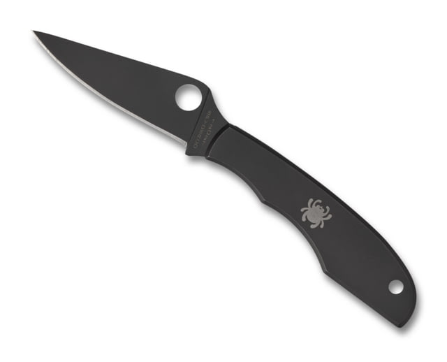 Spyderco Grasshopper SS Folding Pocket Knife 2.27in Blade Length Sandvik 12C27 Steel Stainless Black - Spyderco