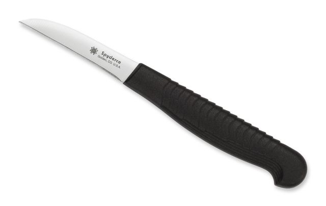 Spyderco Spyderco Kitchen Mini Paring Knife Plain Edge Knife Polypropylene Handle Black - $37.50 at Optics Planet