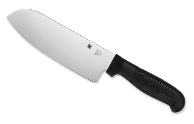 Spyderco Spyderco Kitchen Santoku Plain Edge Knife Polypropylene Handle Black - $80.25 at Optics Planet