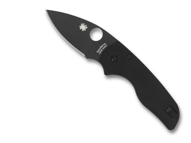 Spyderco Lil' Native Folding Knife 2.42in CPM S30V Drop Point Plain Edge G-10 Black Handle