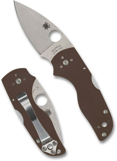 Spyderco Lil' Native Mid Backlock Sprint Folding Knife 2.42in CPM 15V G-10 Brown Handle - Spyderco