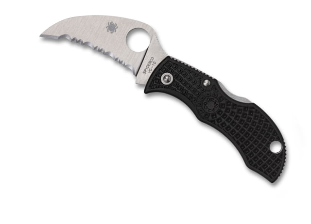 Spyderco Manbug Folding Knife 1.85 in VG-10 BLack Fiberglass Reinforced Nylon