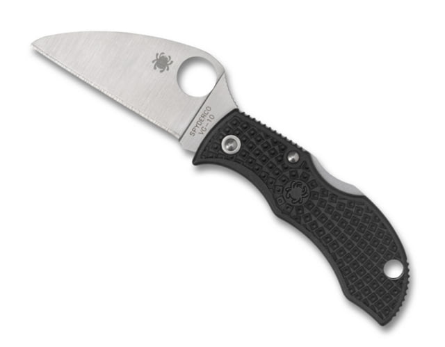 Spyderco Manbug Wharncliffe Folding Knife 1.97in Blade VG-10 Steel Black - Spyderco