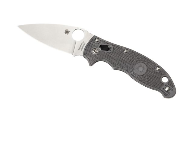 Spyderco Manix 2 Folding Knife 3.37in Maxamet Drop Point Gray Handle
