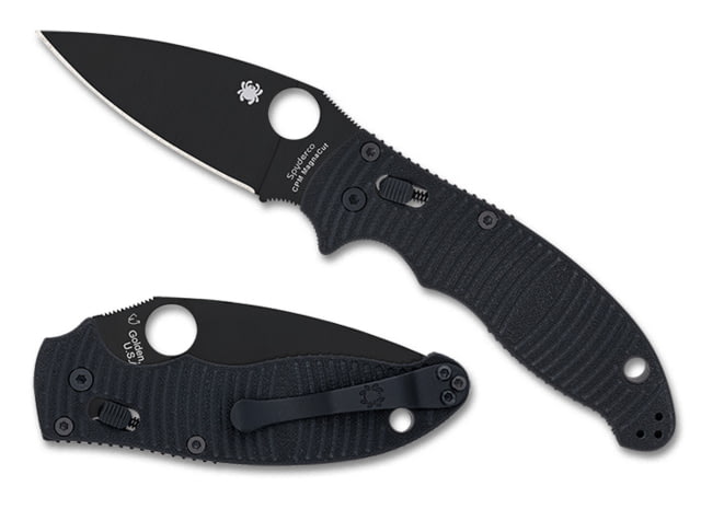 Spyderco Manix 2 Folding Knives 3.37in CPM Magnacut G-10 DLC Black - Spyderco