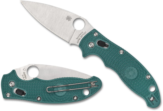 Spyderco Manix 2 Sprint Run Folding Knife 3.37in CPM SPY27 Leaf Blade FRCP Blue Handle