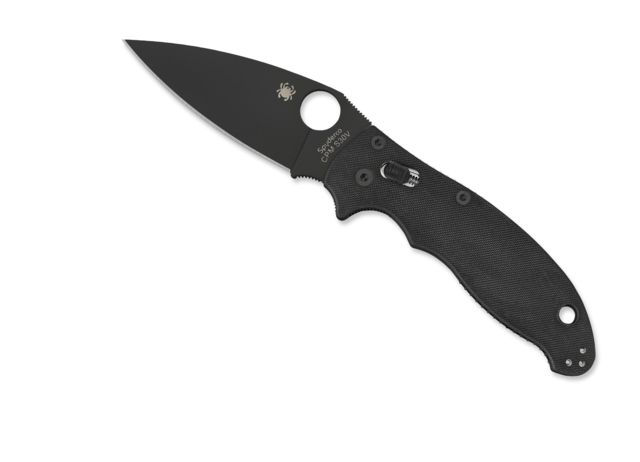 Spyderco Manix 2 Black Folding Knife G-10 Handle Black Blade FE Blade