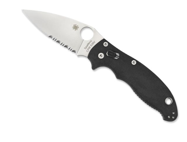 Spyderco Manix 2 Black Folding Knife G-10 Handle PS Blade - Spyderco