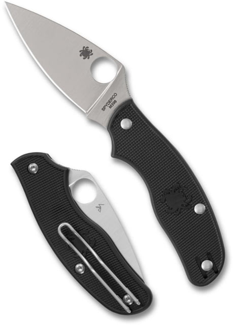 Spyderco Metropolitan Lightweight Folding Knife 2.68in M398 Leaf Blade Satin Finish FRN Black Handle