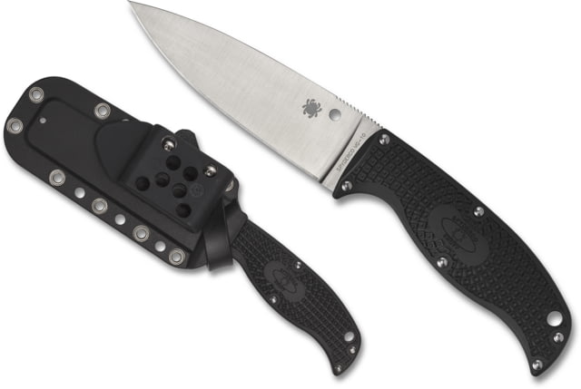 Spyderco Enuff 2 Knife by Sal Glesser 3.93in VG-10 Steel Serrated Blade Black FRN Handle - Spyderco