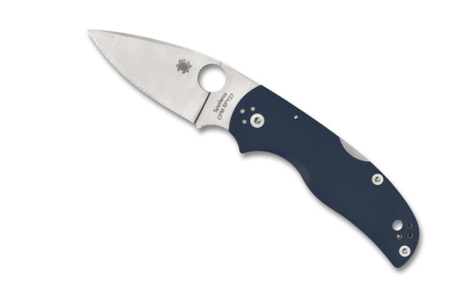 Spyderco Native 5 Folding Knife 2.95in CPM SPY27 Leaf Blade G10 Blue Handle