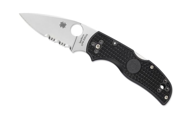 Spyderco Native 5 Lightweight Folding Knife 2.95in CPM S30V Drop Point Combination Edge FRN Black Handle
