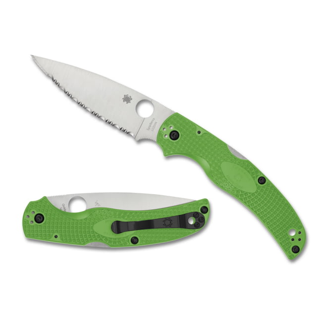 Spyderco Native Chief Salt Green Lightweight Lc200n Silver - Spyderco