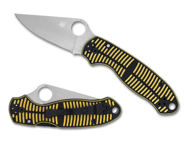 Spyderco Para 3 Folding Knives 2.93in CPM Magnacut G-10 Satin Yellow/Black - Spyderco