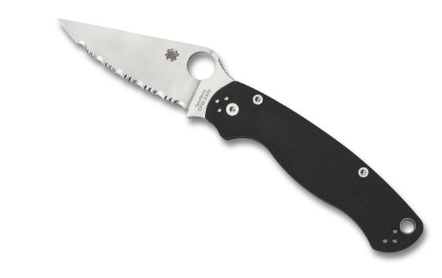 Spyderco Para Military 2 Folding Knife G-10 Steel Black