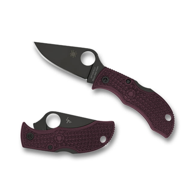 Spyderco Sp Manbug Burgandy Lightweight Cts-pd#1 Black Blade Plainedge - Spyderco