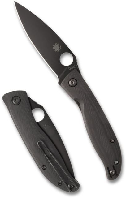 Spyderco Mantra 4 Assisted Opening Folding Knife 3.34in 8Cr13MoV Drop Point G10 Black Handle Black - Spyderco
