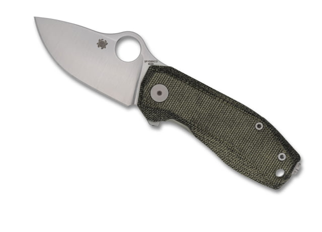 Spyderco SpyNano Folding Knife 2.56 in M398 Brown Titanium/Micarta - Spyderco