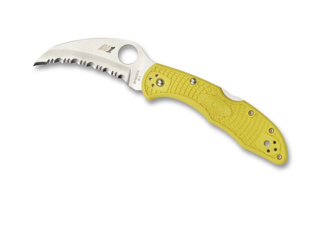 Spyderco Tasman Salt 2 Lightweight SpyderEdge Folding Knife FRN Handle Yellow - Spyderco