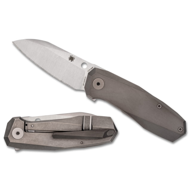 USED Spyderco Techno 3 Titanium Cts-xhp Silver - C158TIP3 - Spyderco