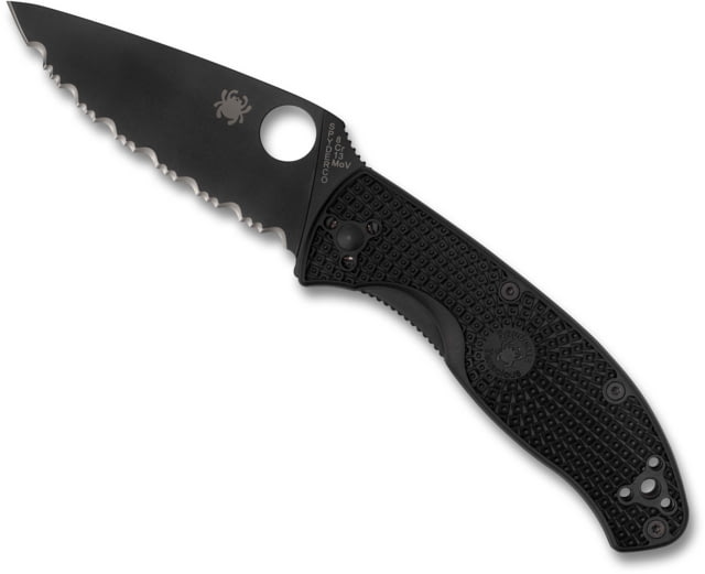 Spyderco Tenacious FRN Folding Knife 3.39in 8Cr13MoV FRN Serrated Black - Spyderco