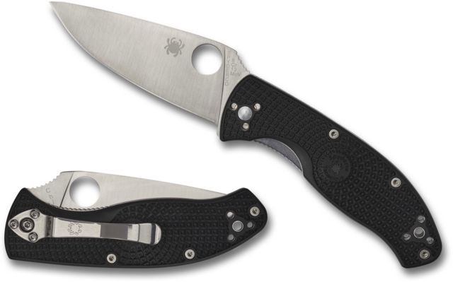 Spyderco Tenacious Lightweight Folding Knife 3.39in 8Cr13MoV Clip Point Blade FRN Black Handle