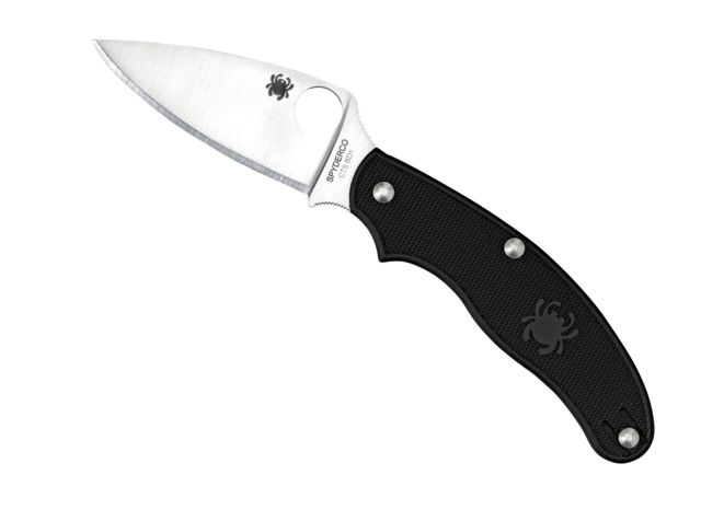 Spyderco UK Penknife Black FRN Handle Leaf FE Blade Fold Knife - Spyderco