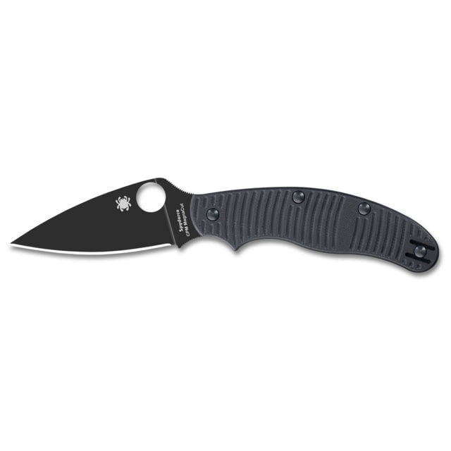 Spyderco UK Penknife Salt Folding Knife 2.95in CPM MagnaCut Leaf Blade G-10 Black Handle - Spyderco