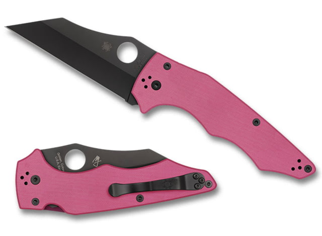 Spyderco YoJumbo Folding Knives 3.98in CPM S30V G-10 Black DLC Pink - Spyderco