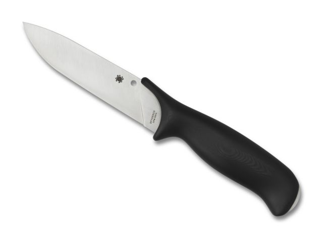 Spyderco Zoome PlainEdge Fixed Blade Knife 4.47in G-10 Steel Black - Spyderco