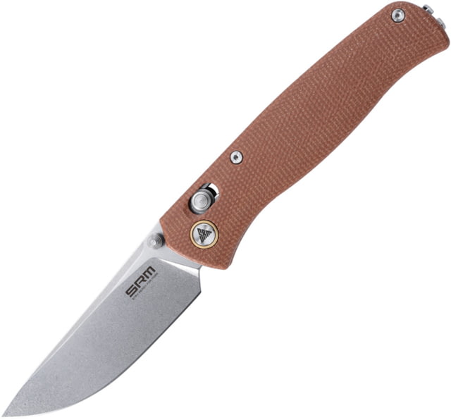 SRM Knives 255L Ambi Lock Brn Micarta SRM