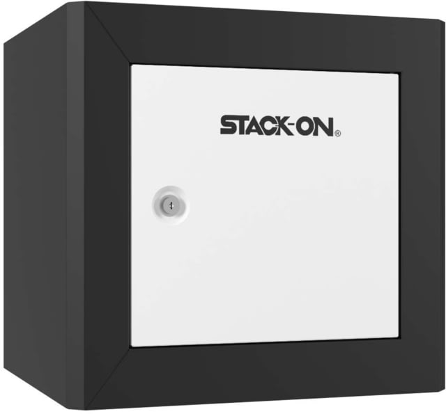 Stack-On Compact Welded-Steel Pistol Ammo Cabinet Black& White X-Large - Stack-On
