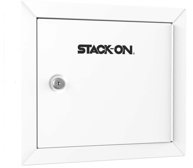 Stack-On Compact Welded-Steel Pistol Ammo Cabinet White Medium - Stack-On