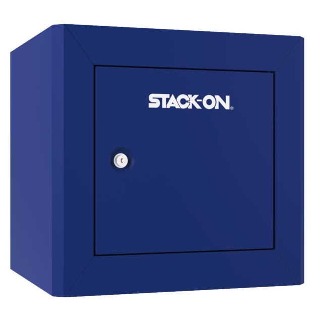 Stack-On Compact Welded-Steel Pistol Ammo Cabinet With Foam-Padded Bottom Blue X-Large - Stack-On