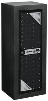 Stack-On Tactical Gun Cabinet 2 Tactical Weapons and 14 Long Guns Black/Silver hammertone Medium - Stack-On